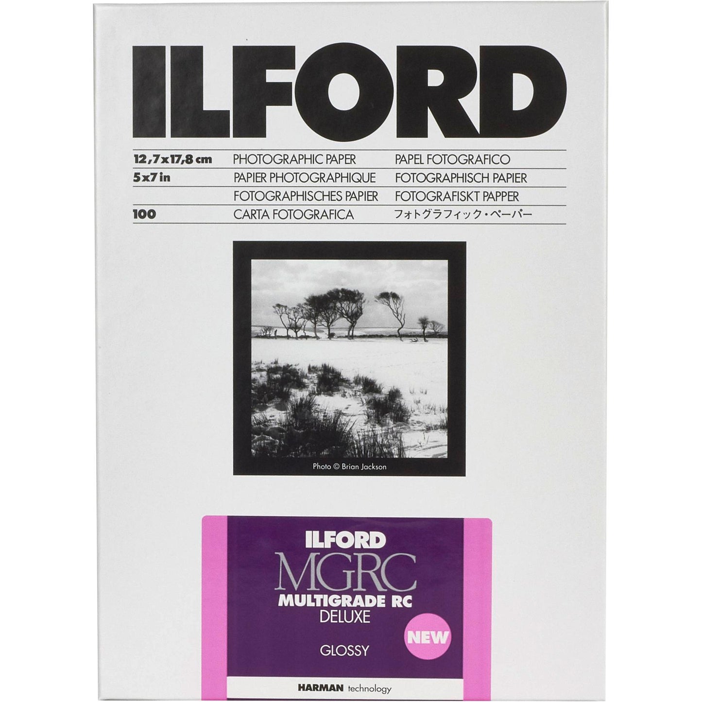 Papel Fotográfico Ilford Multigrade RC Deluxe 13x18cm 190g 100 Folhas Glossy