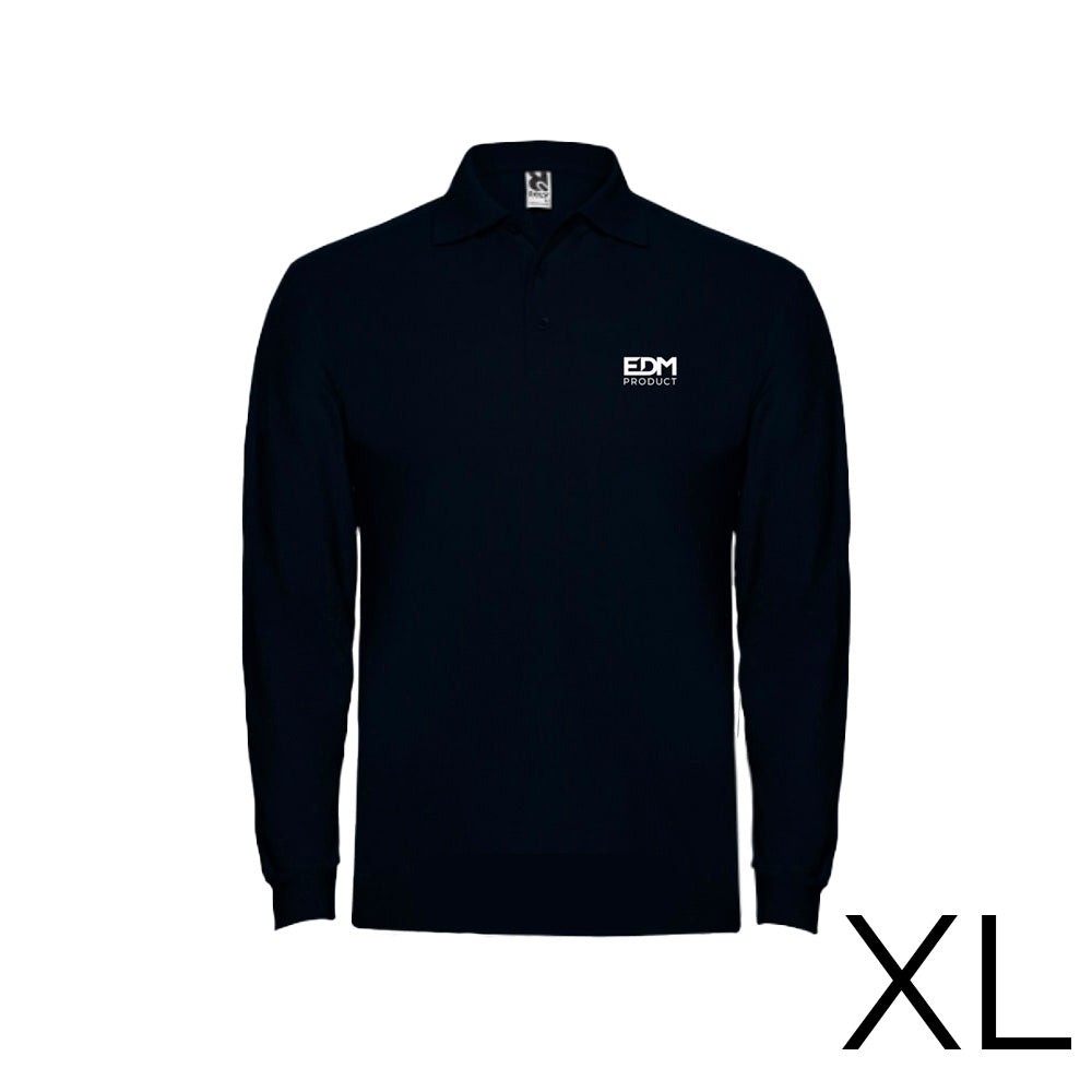 *merchandising* polo manga comprida tamanho-xl 65% poliéster 35% algodão edm_0