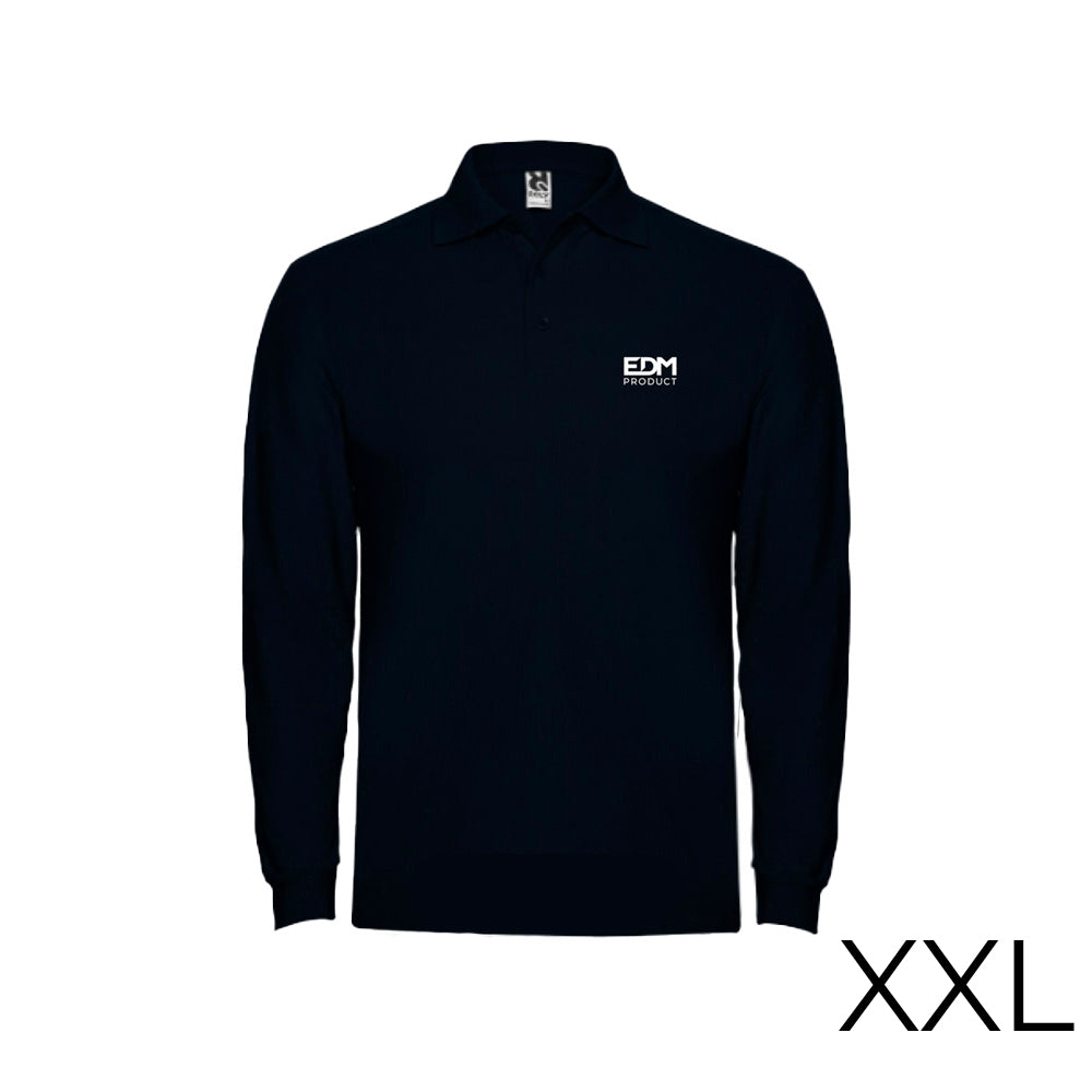 *merchandising* polo manga comprida tamanho-xxl 65% poliéster 35% algodão edm_0