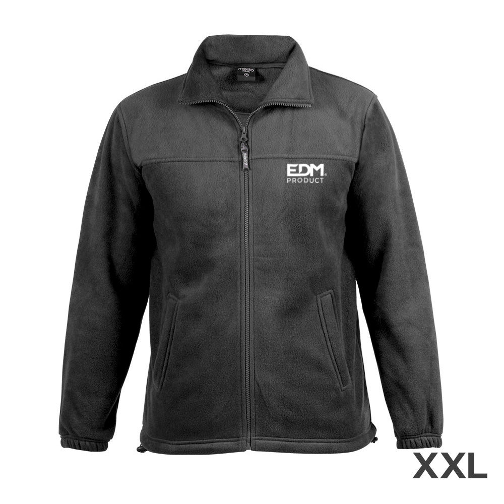 Merchandising casaco polar fleece 280g/m² com ziper edm tamanho-xxl_0