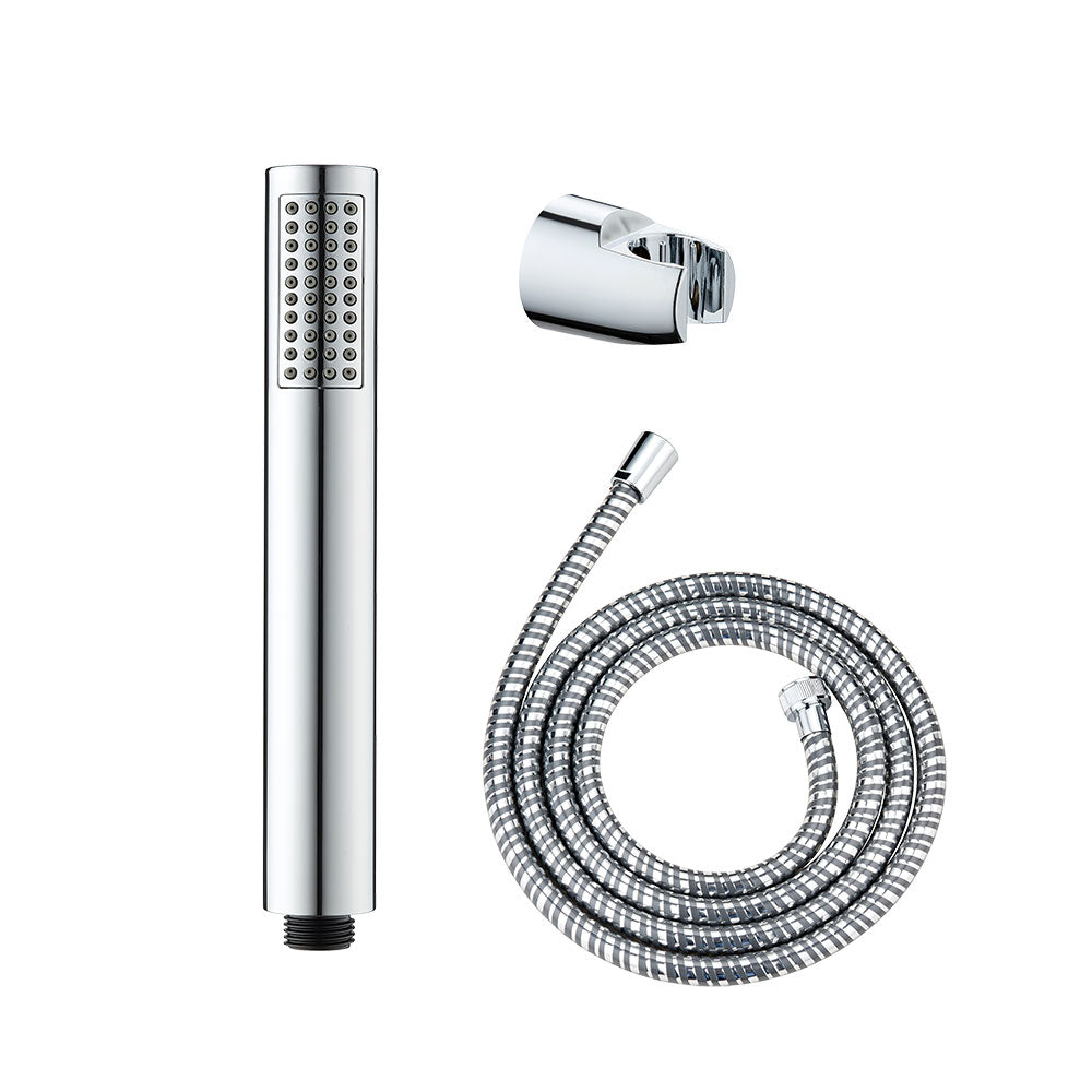 Conjunto de duche básico, cabeça de 5 funções + mangueira de 150 cm + suporte ajustável_0