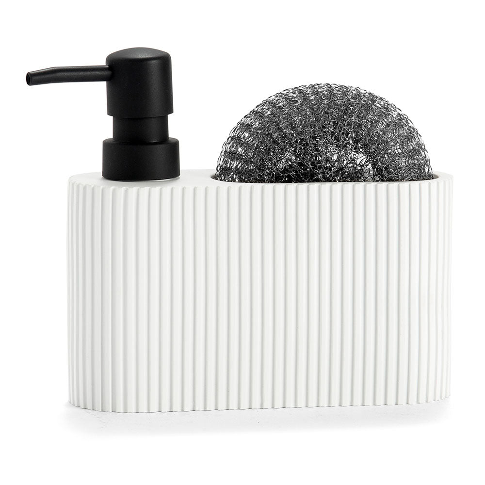 Doseador pol com escovador blanco/preto 16x5x15cm cc71086 andrea house_0