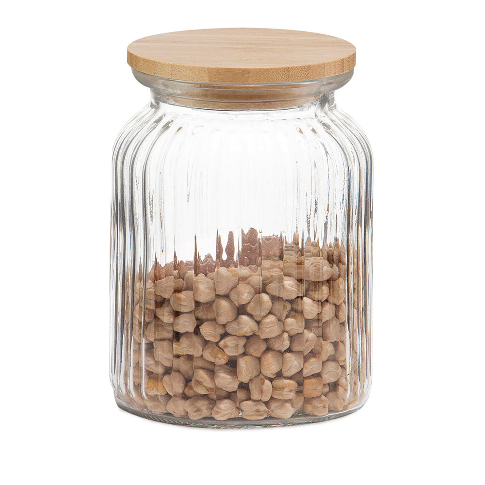 Frasco de vidro e bambu para cozinha 1000ml ms72137 andrea house_0