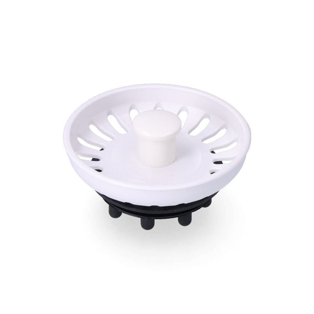 Filtro para lava-loiça tipo "teka" cor branco. ø7,7cm (embalado)_0