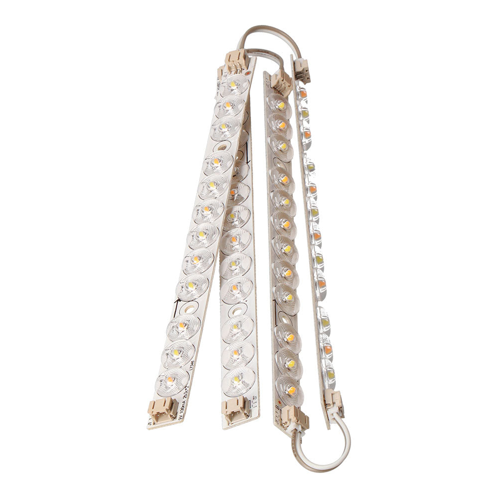 Jogo de quatro tiras led sobresselente apliques redondos e quadrados 24 w cct 32576, 32579_0