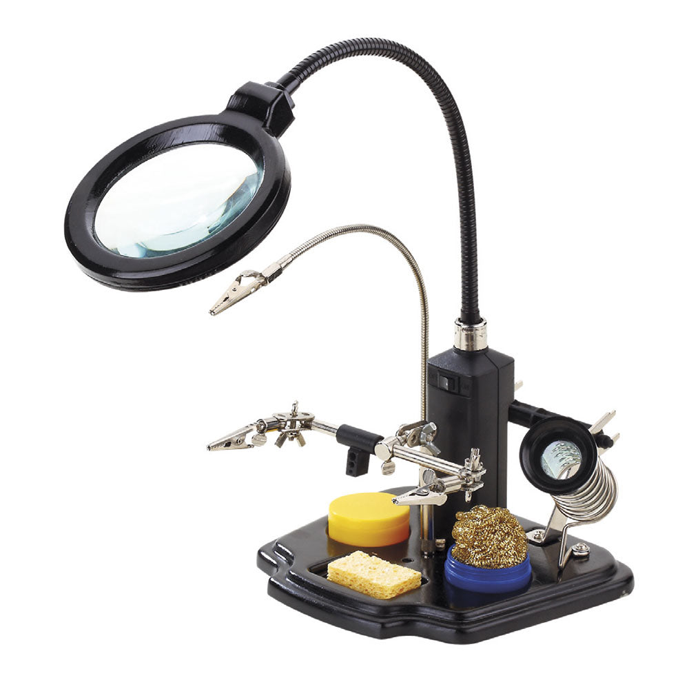 Suporte para soldador com lupa e pinças de crocodilo hrv7571 nimo_0