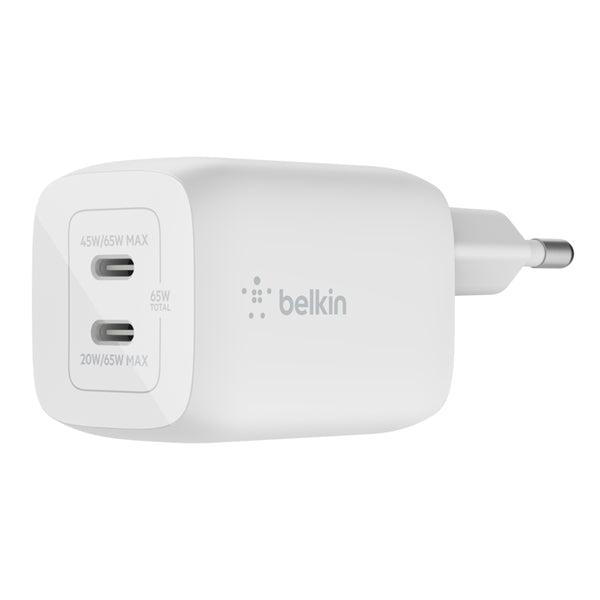 CARICABATTERIE 65W PPS DUAL USB-C GAN UNIVERSALE - BIANCO_1