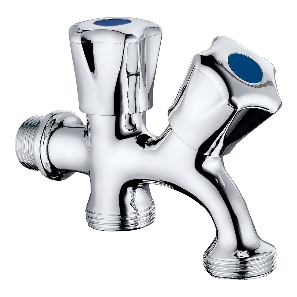 Torneira de máquina de lavar roupa - louça, série basic, cromada, ½ x ¾ x ¾ pol, 112 x 84,5 mm_0