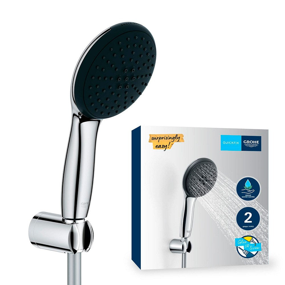 Conjunto de duche série vitalio star 110 com chuveiro de mão 2 funções + flexÃvel 1,75 cm + suporte de parede_0