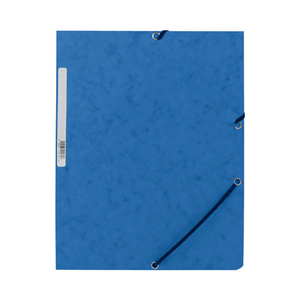 Capa com elásticos kf02167 cartão azul com divisórias din a4 q-connect_0