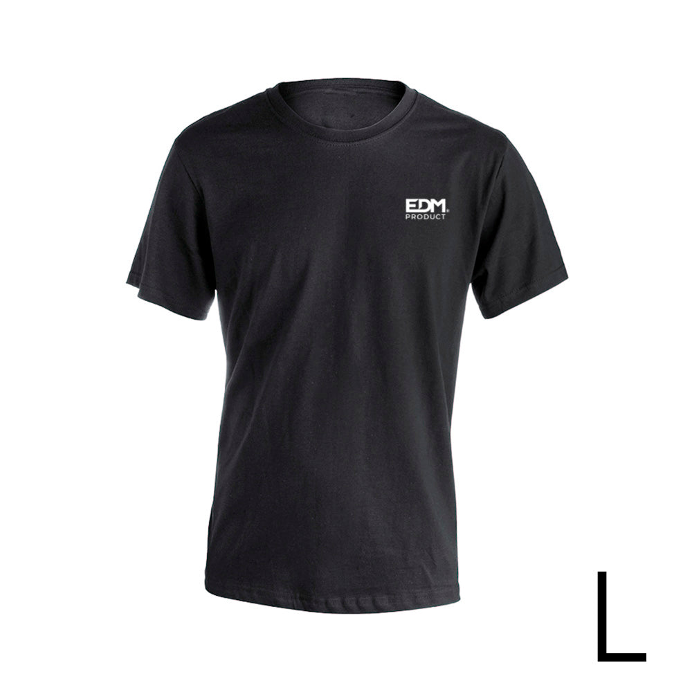 *merchandising* camiseta preta tamanho-l manga curta bordada edm_0