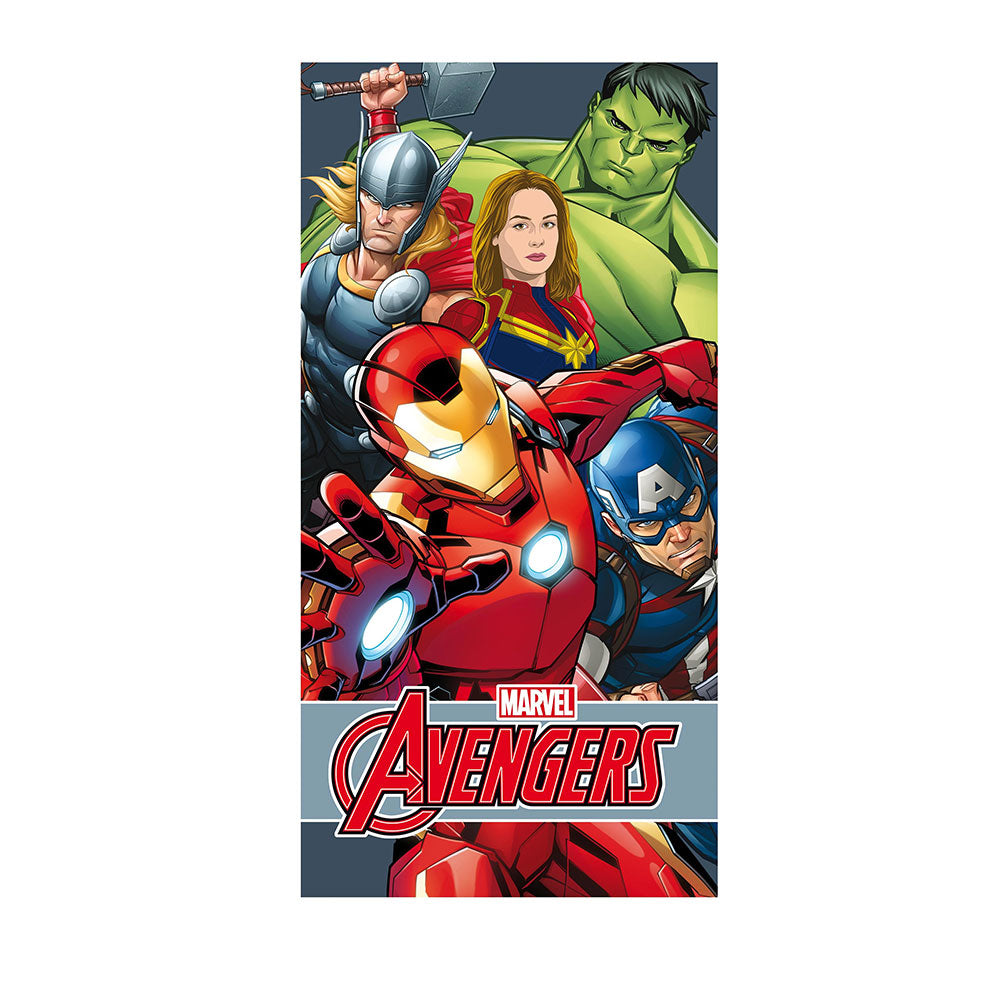 Toalha de praia de algodão 300g 70x140cm avengers_0