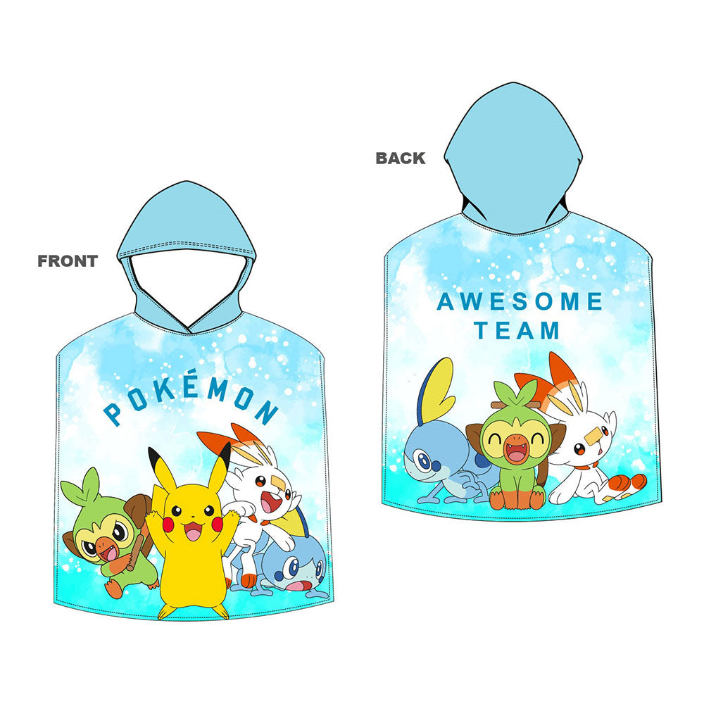 Poncho de praia micro 55x110cm infantil pokemon_0