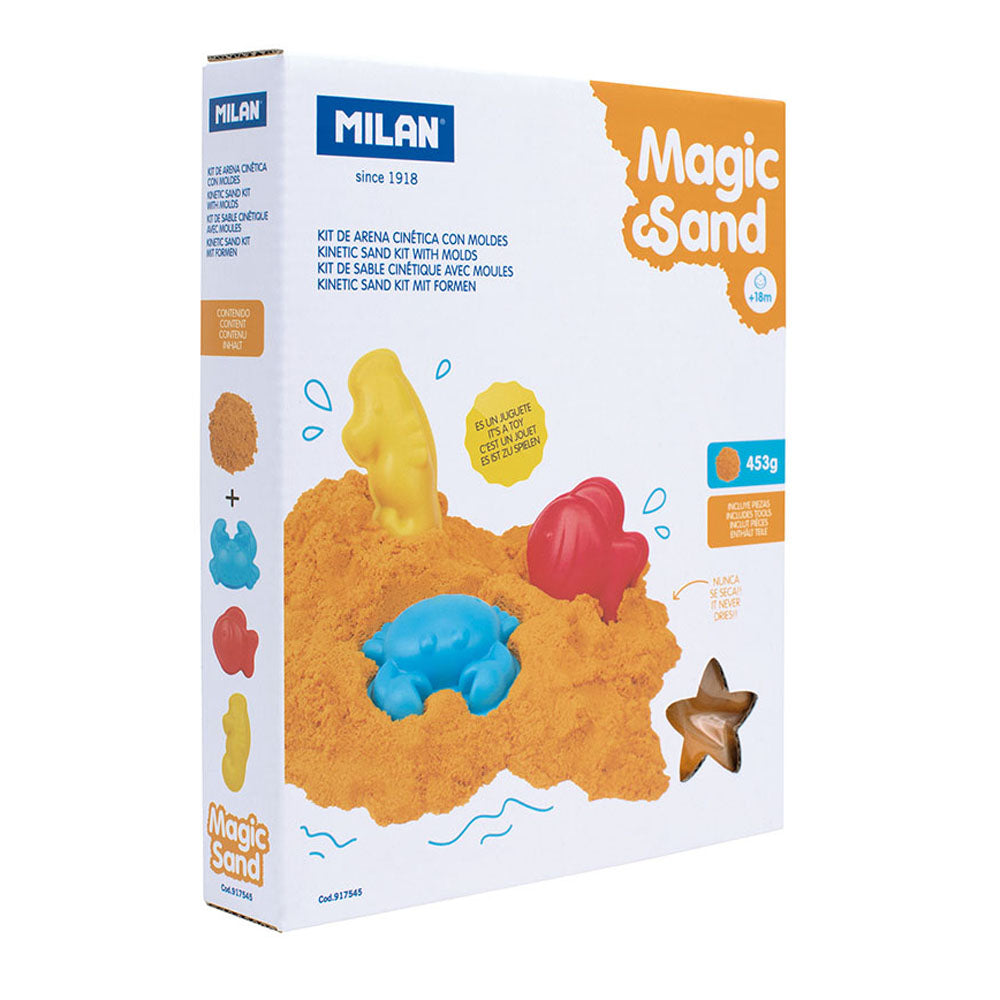 Kit de areia cinética "magic sand" com moldes milan_0