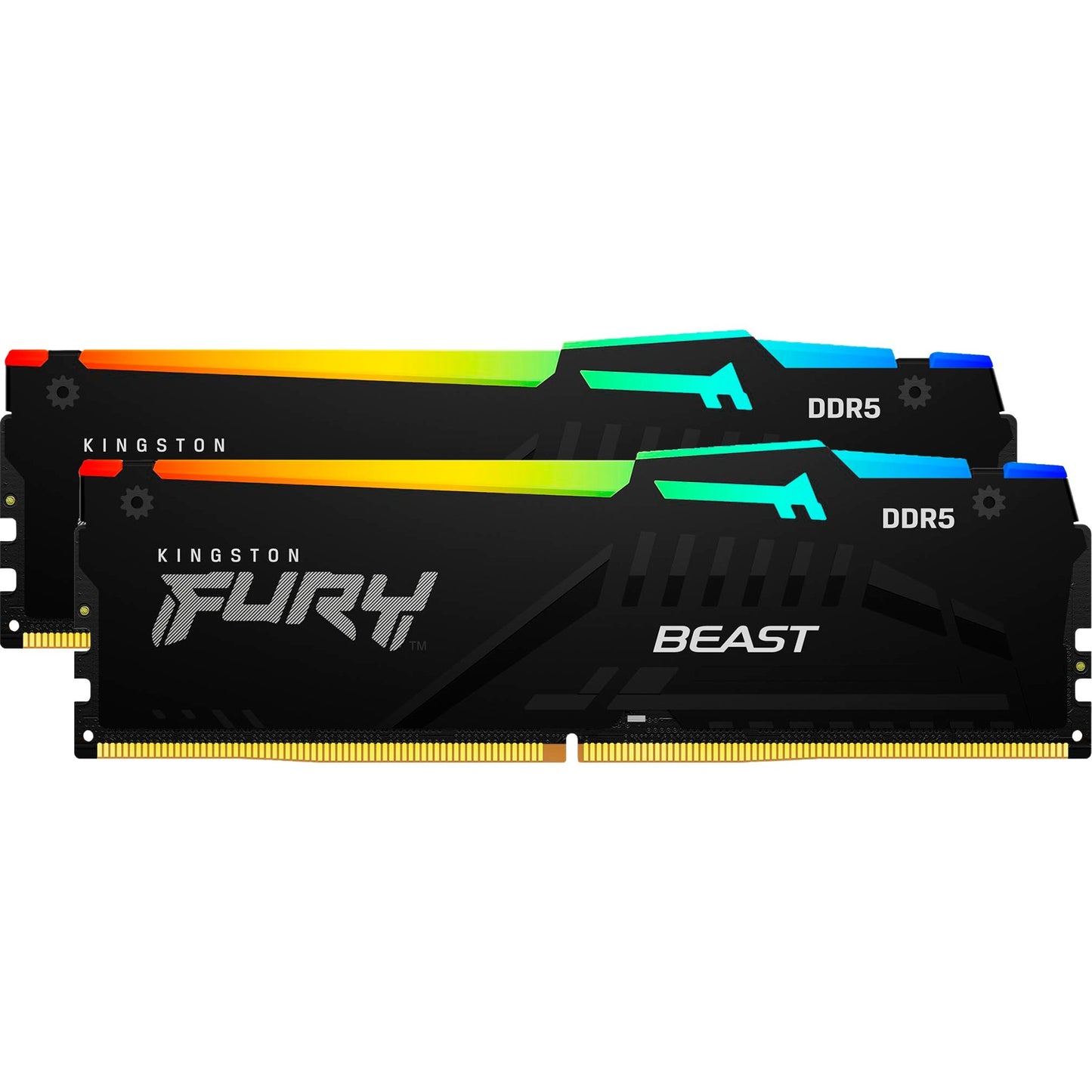 Memória RAM Kingston FURY Beast RGB 32GB (2x16GB) DDR5 CL30 6000MHz - KF560C30BBAK2-32