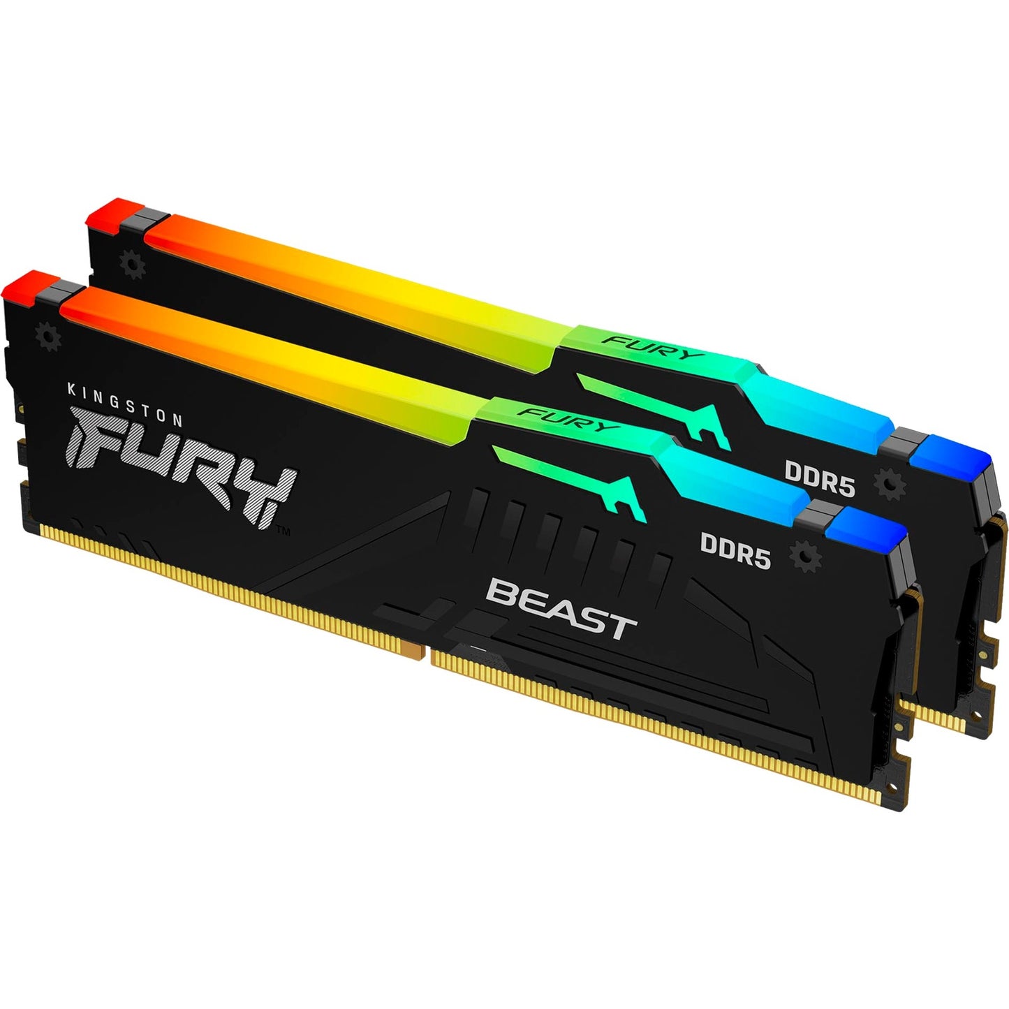 Memória RAM Kingston FURY Beast RGB 32GB (2x16GB) DDR5 CL30 6000MHz - KF560C30BBAK2-32