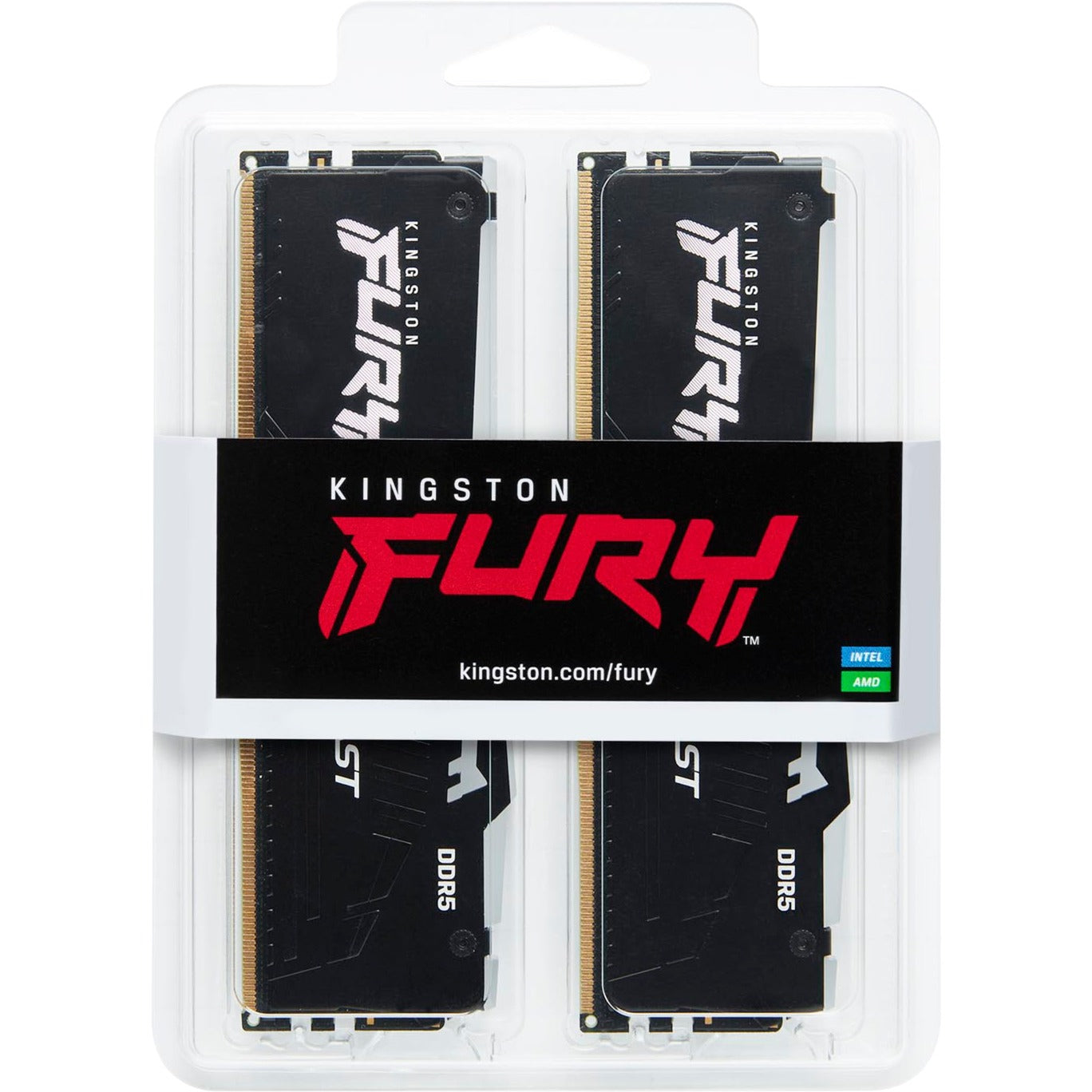 Memória RAM Kingston FURY Beast RGB 32GB (2x16GB) DDR5 CL30 6000MHz - KF560C30BBAK2-32