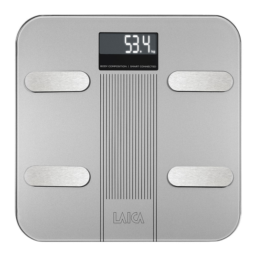 Balança electrónica de casa de banho bluetooth com cálculo da composição corporal, branca_0