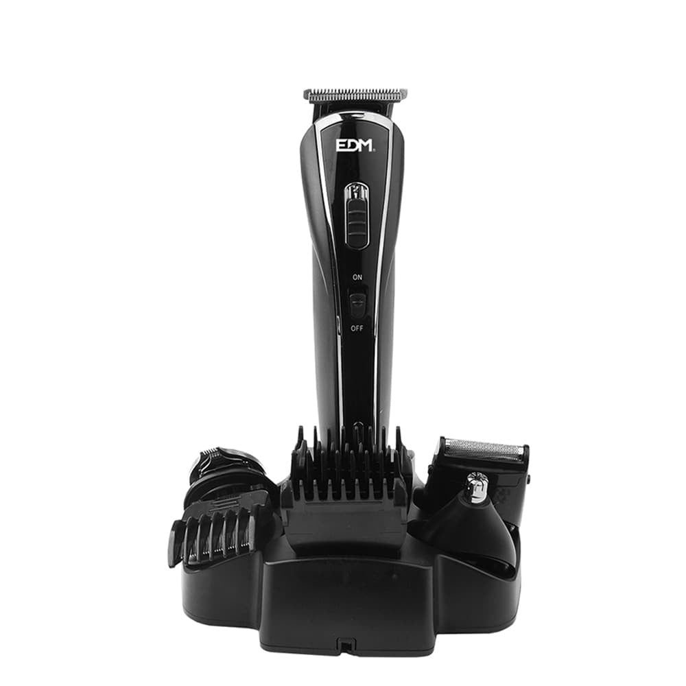 Conjunto máquina de cortar cabelo 5 em 1 recarregável 10w edm_0