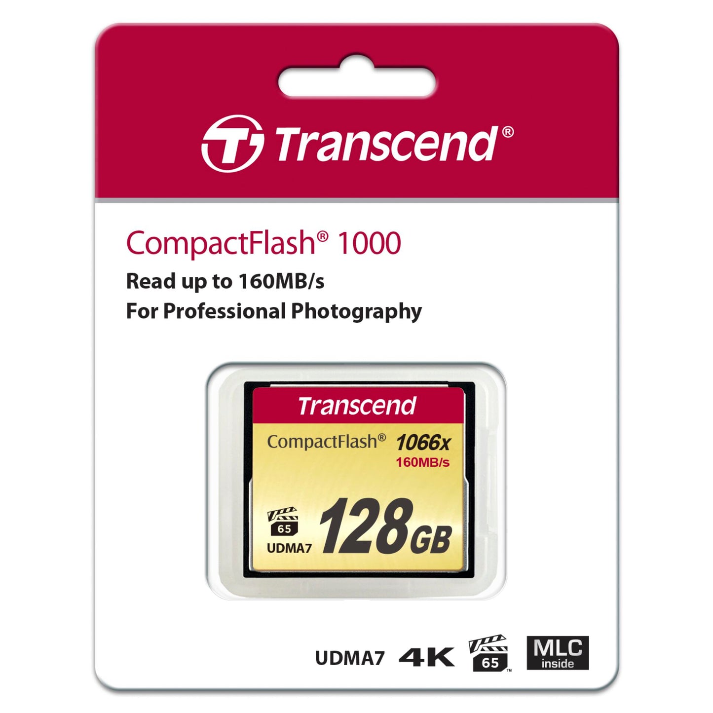 Cartão de Memória Transcend CompactFlash 128GB 1000x