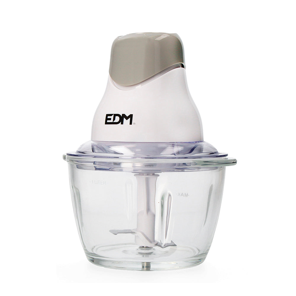 Picadora com taça de vidro 320w edm_0