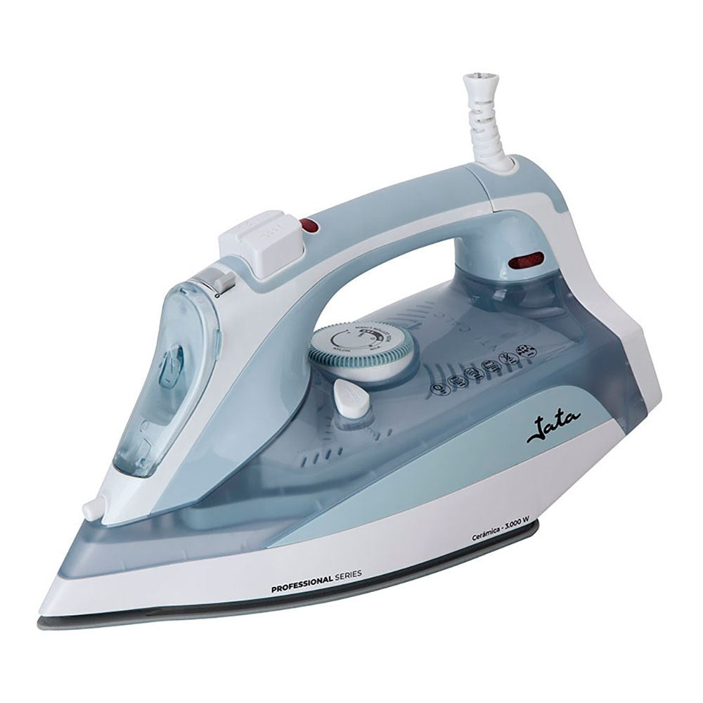 Ferro a vapor cerâmica 3000 w, azul e branco_0