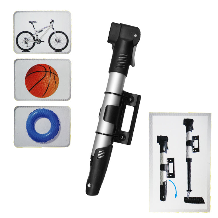Mini bomba de ar para bicicleta com suporte_0