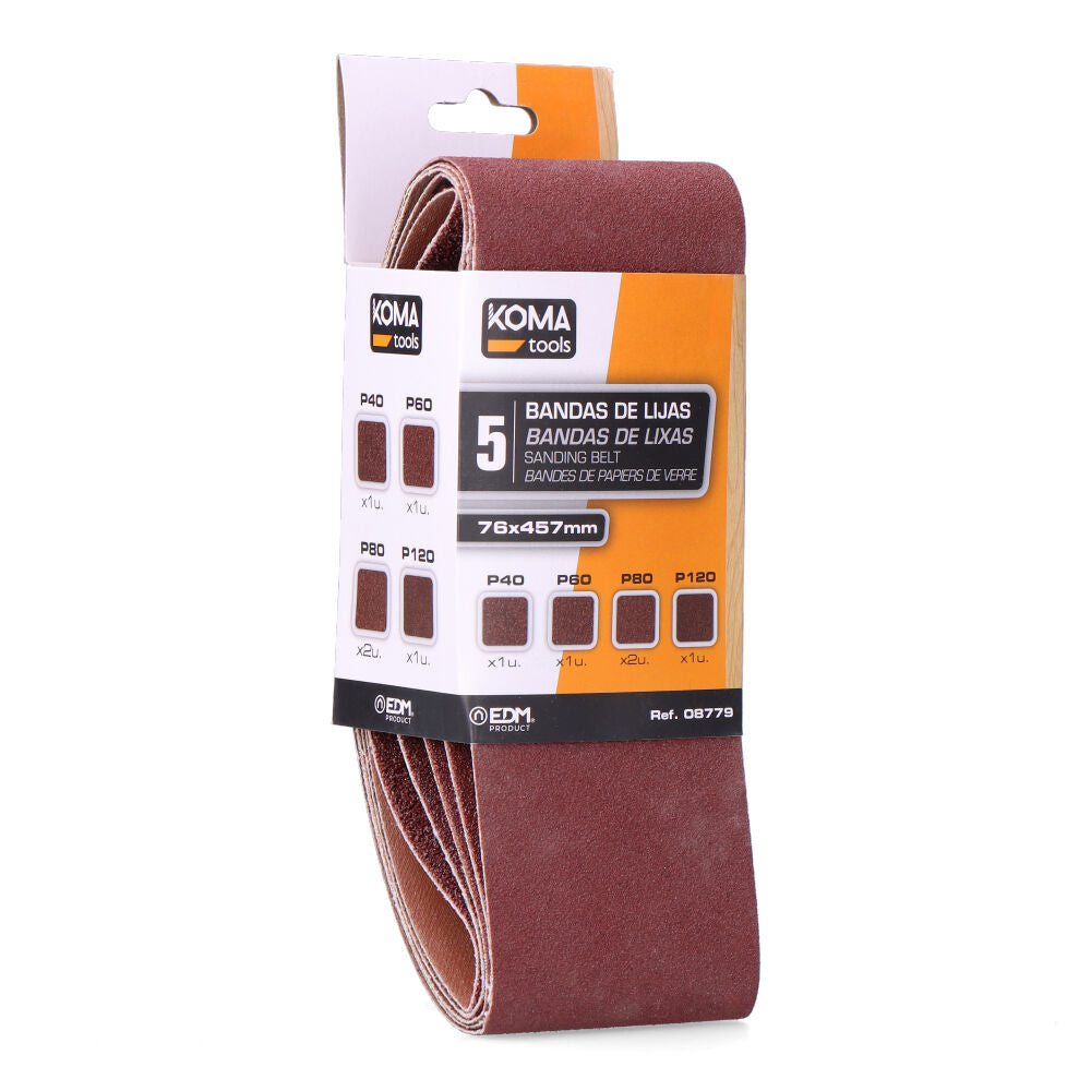 Kit 5 lixas sobresselente para 08778 koma tools_0
