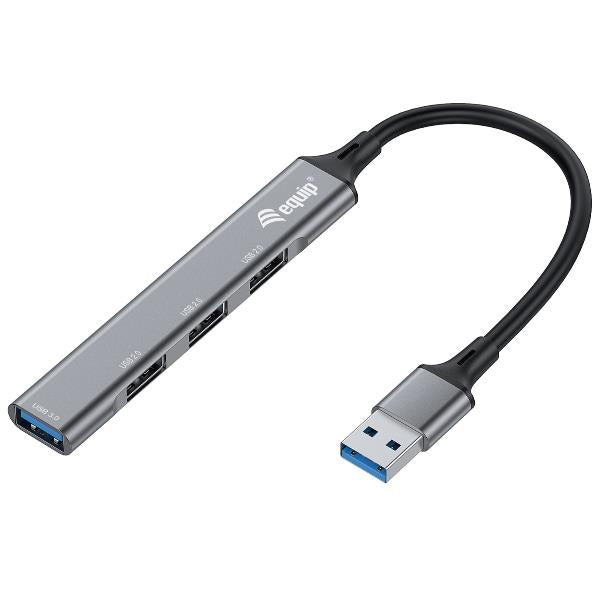 EQUIP - HUB 4-PORTE (1x USB 3.2 Gen 1 + 3x USB 2.0), Alluminio (128960)_0
