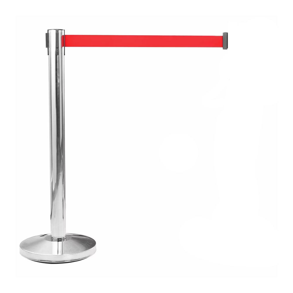 Poste separador inox fita vermelha extensÃvel 2 m x 5 cm_0
