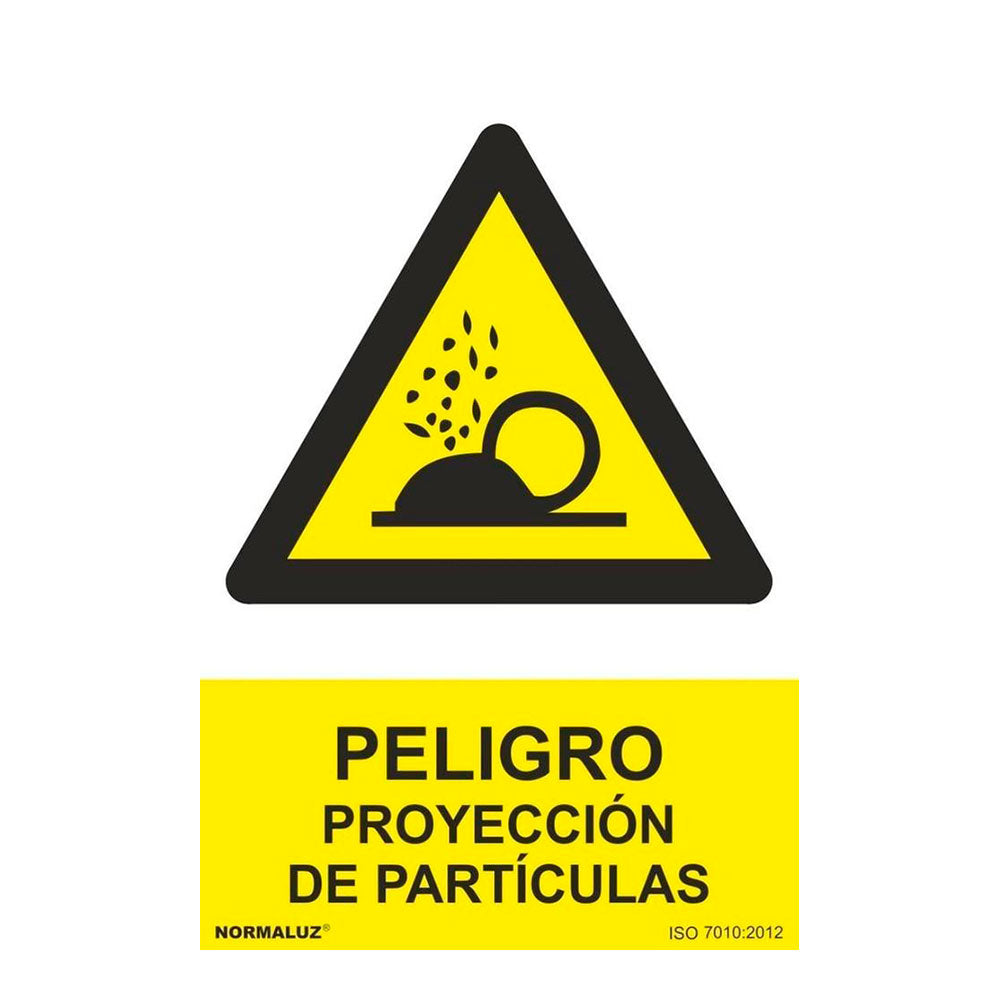 Sinal "peligro proyección de partÃculas", pvc, 21 x 30 cm_0