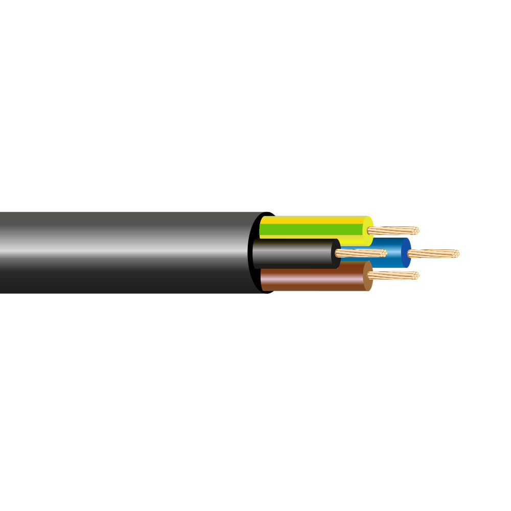 Cabo elétrico 4x0,75mm 50v preto euro/m 100m_0