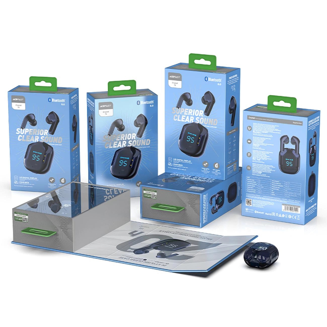 Acefast T6 TWS Bluetooth In-Ear Wireless Headphones - Blue_19