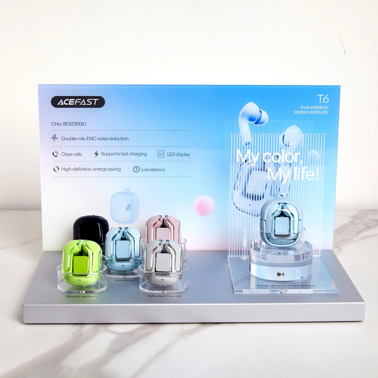 Acefast T6 TWS Bluetooth In-Ear Wireless Headphones - Green_24