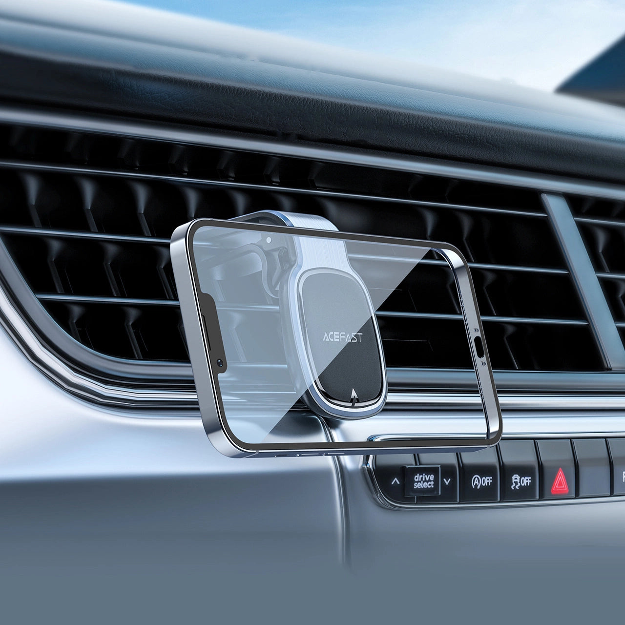 Acefast magnetic car phone holder for air vent gray (D16 gray)_6