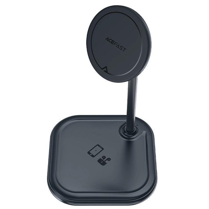 Acefast 15W Qi Wireless Charger for iPhone (with MagSafe) and Apple AirPods Stand Holder Magnetic Holder Gray (E6 gray)_3