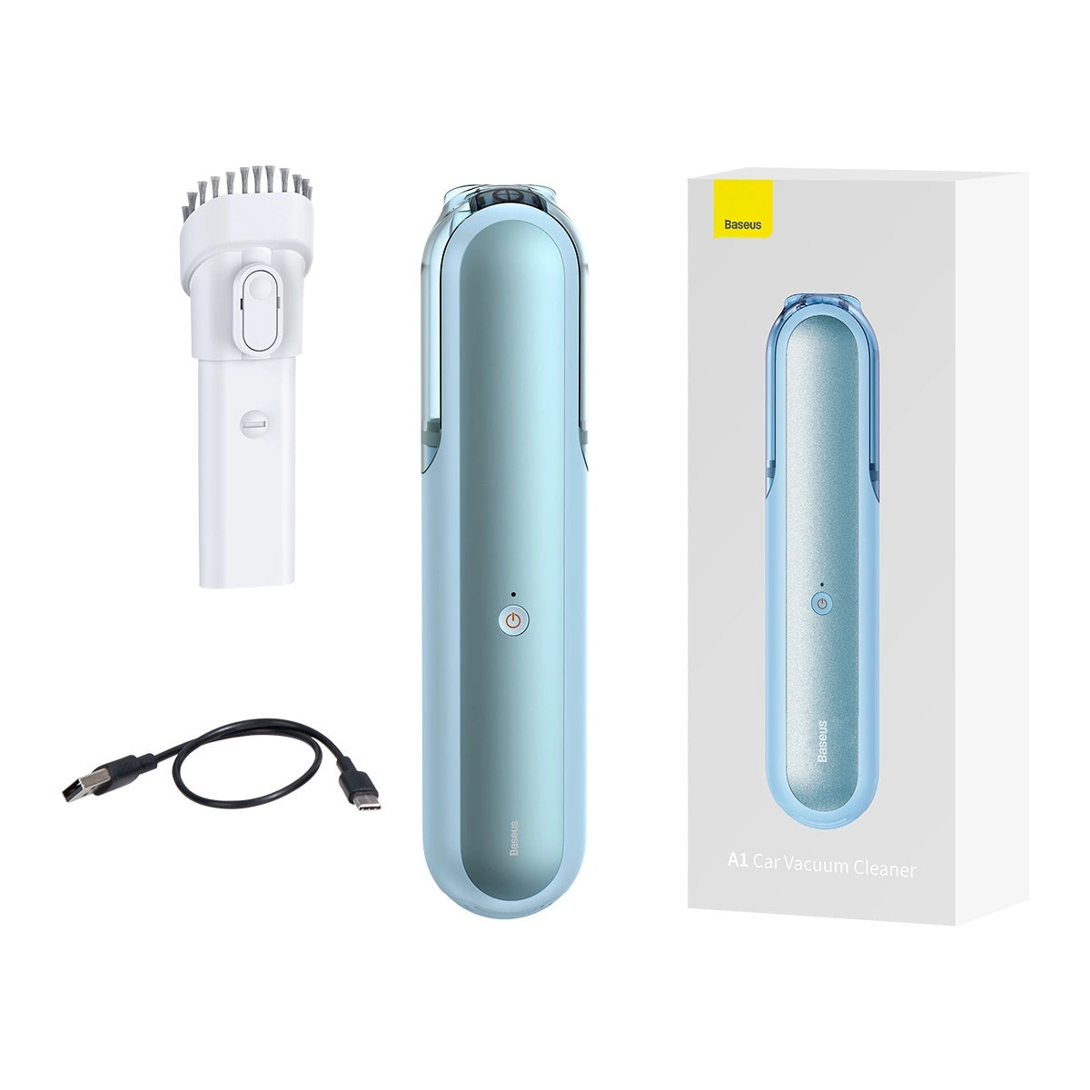 Baseus A1 mini cordless car vacuum cleaner 4000Pa, 30W blue (VCAQ010003)_1