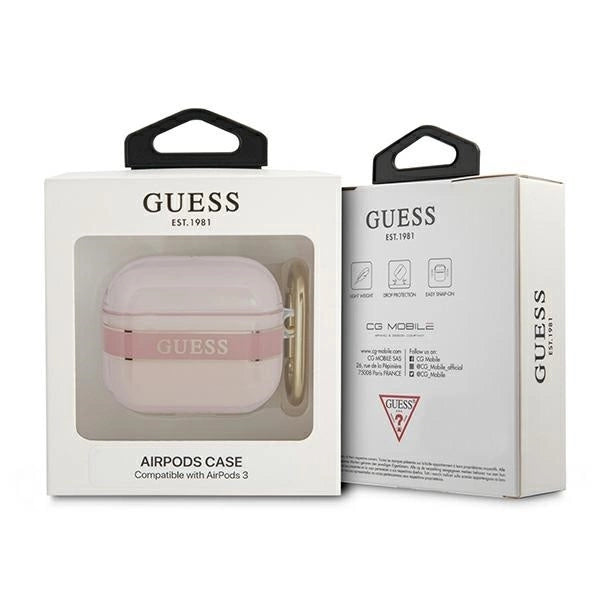 Guess GUA3HHTSP AirPods 3 cover pink/pink Strap Collection_2