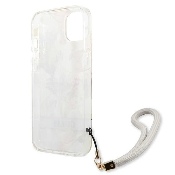 Guess GUHCP13SHFLSU iPhone 13 mini 5.4" purple/purple hardcase Flower Strap_6