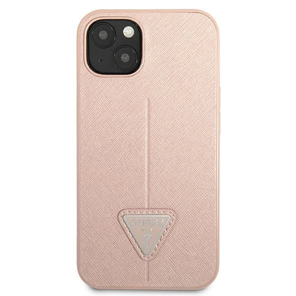 Guess GUHCP13SPSATLP iPhone 13 mini 5.4" pink/pink hardcase SaffianoTriangle Logo_2