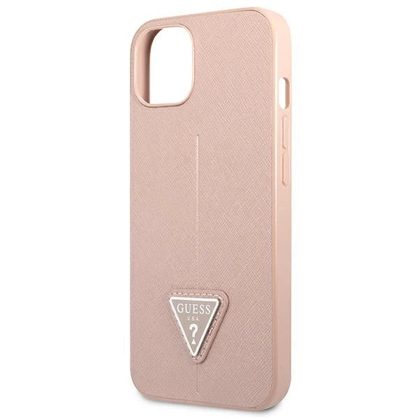 Guess GUHCP13SPSATLP iPhone 13 mini 5.4" pink/pink hardcase SaffianoTriangle Logo_5