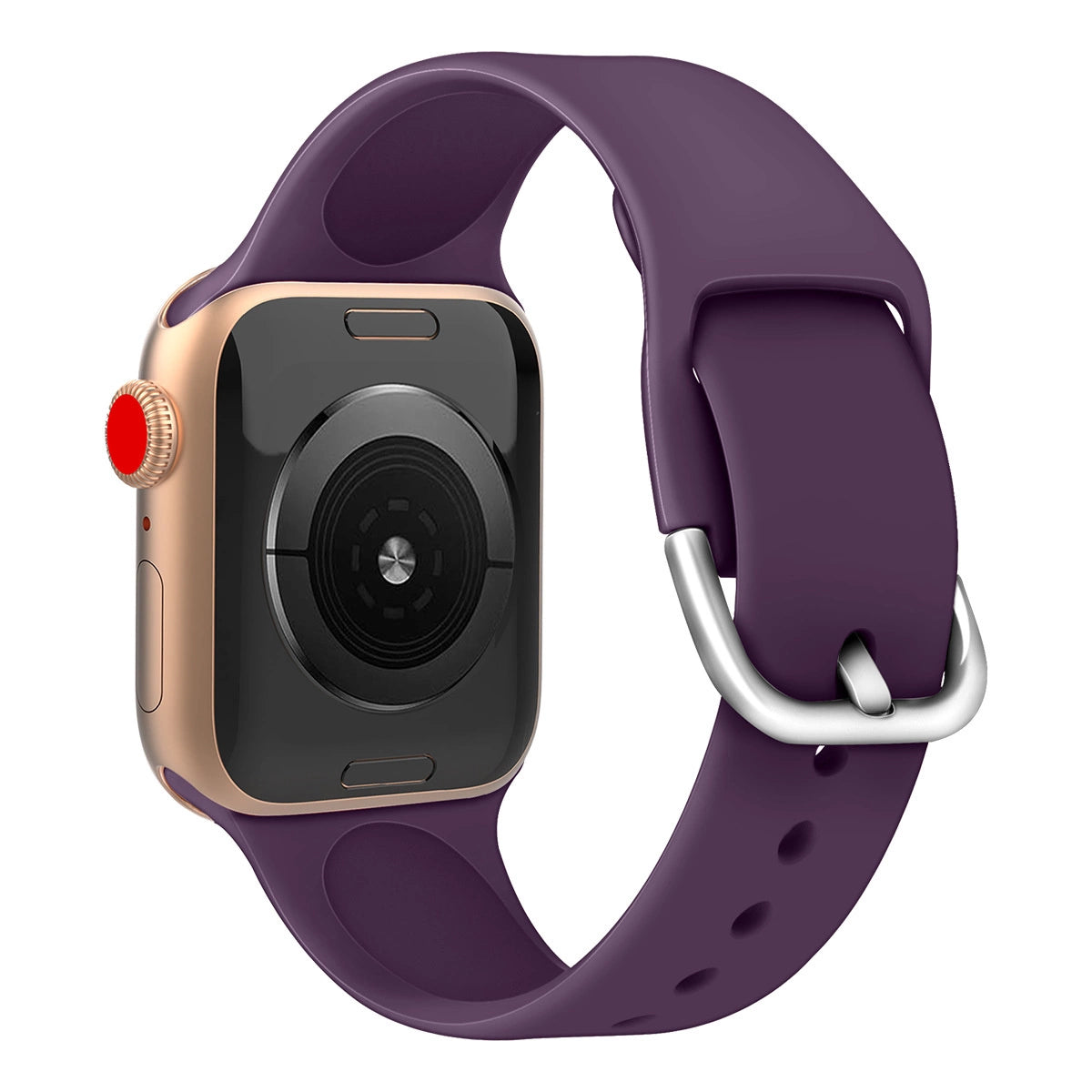 Silicone Strap APS for Apple Watch 42/44/45mm Strap Watch Bracelet - Black_4