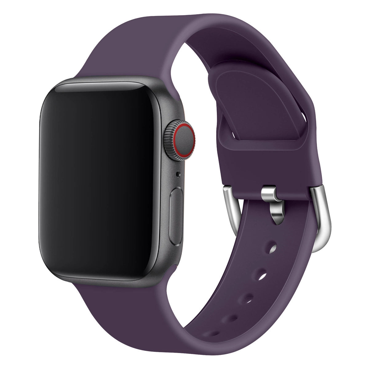 Silicone Strap APS for Apple Watch 42/44/45mm Strap Watch Bracelet - Black_7