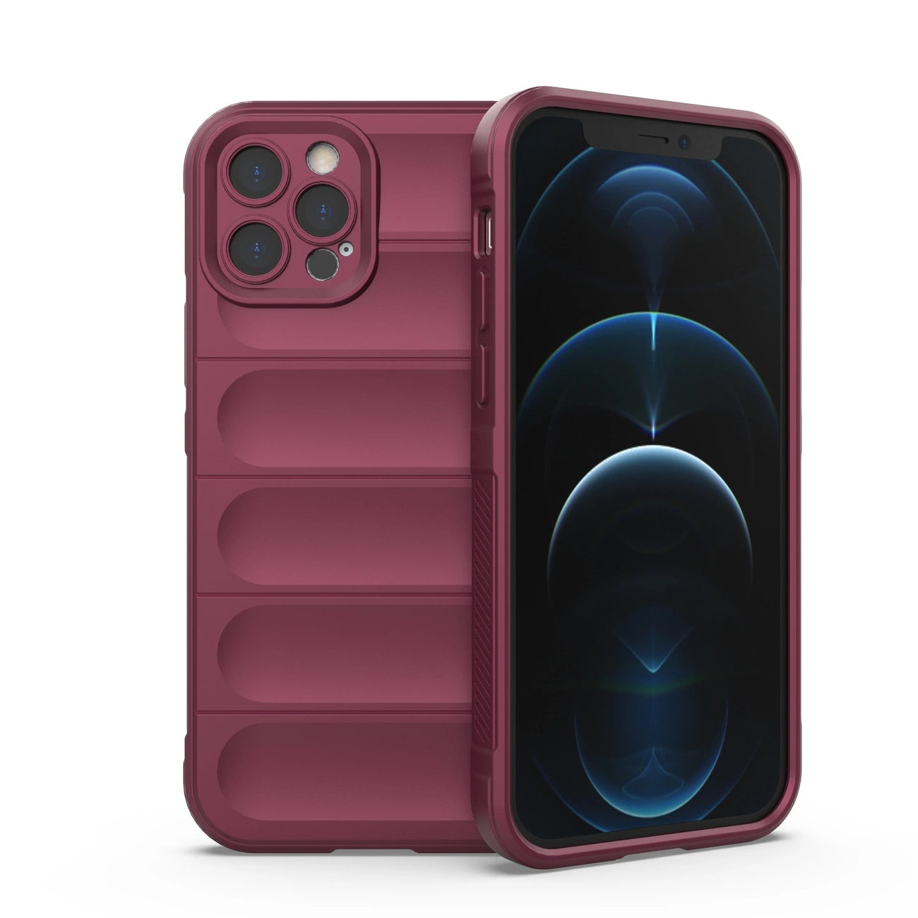 Magic Shield Case for iPhone 12 Pro flexible armored burgundy cover_0