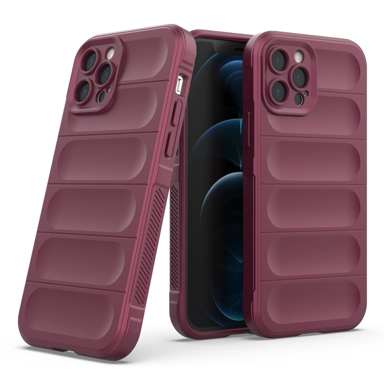 Magic Shield Case for iPhone 12 Pro flexible armored burgundy cover_3