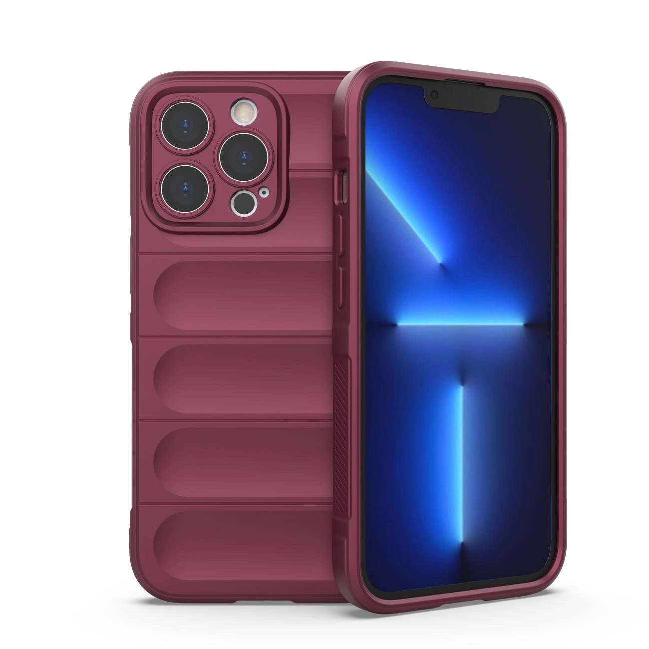 Magic Shield Case for iPhone 13 Pro Max flexible armored burgundy cover_0