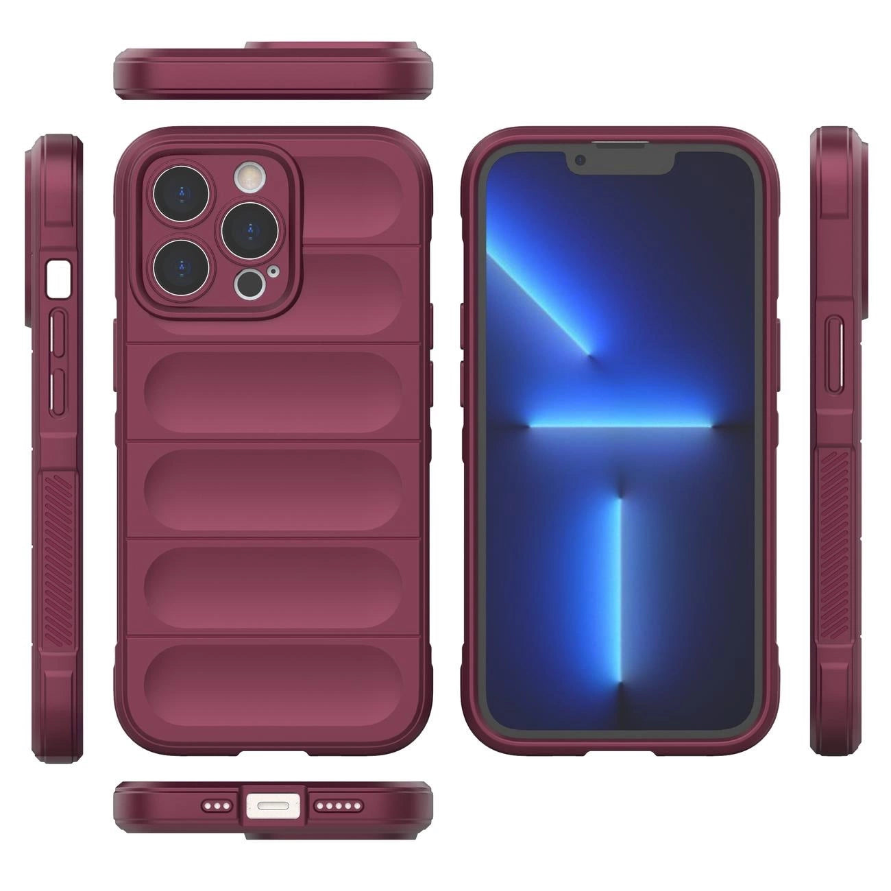Magic Shield Case for iPhone 13 Pro Max flexible armored burgundy cover_6