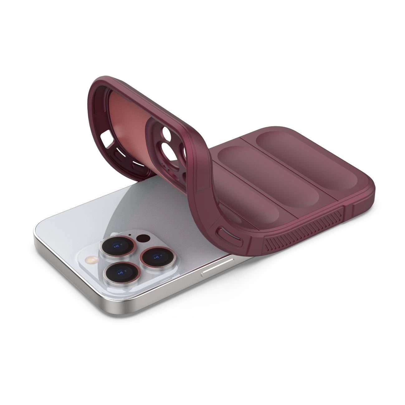 Magic Shield Case for iPhone 13 Pro Max flexible armored burgundy cover_7