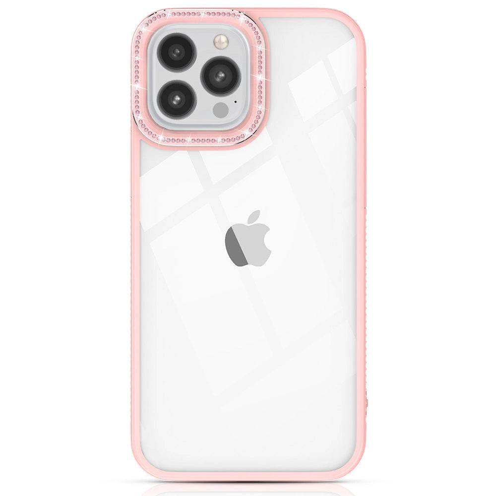Kingxbar Sparkle Series case iPhone 13 Pro with crystals back cover pink_0