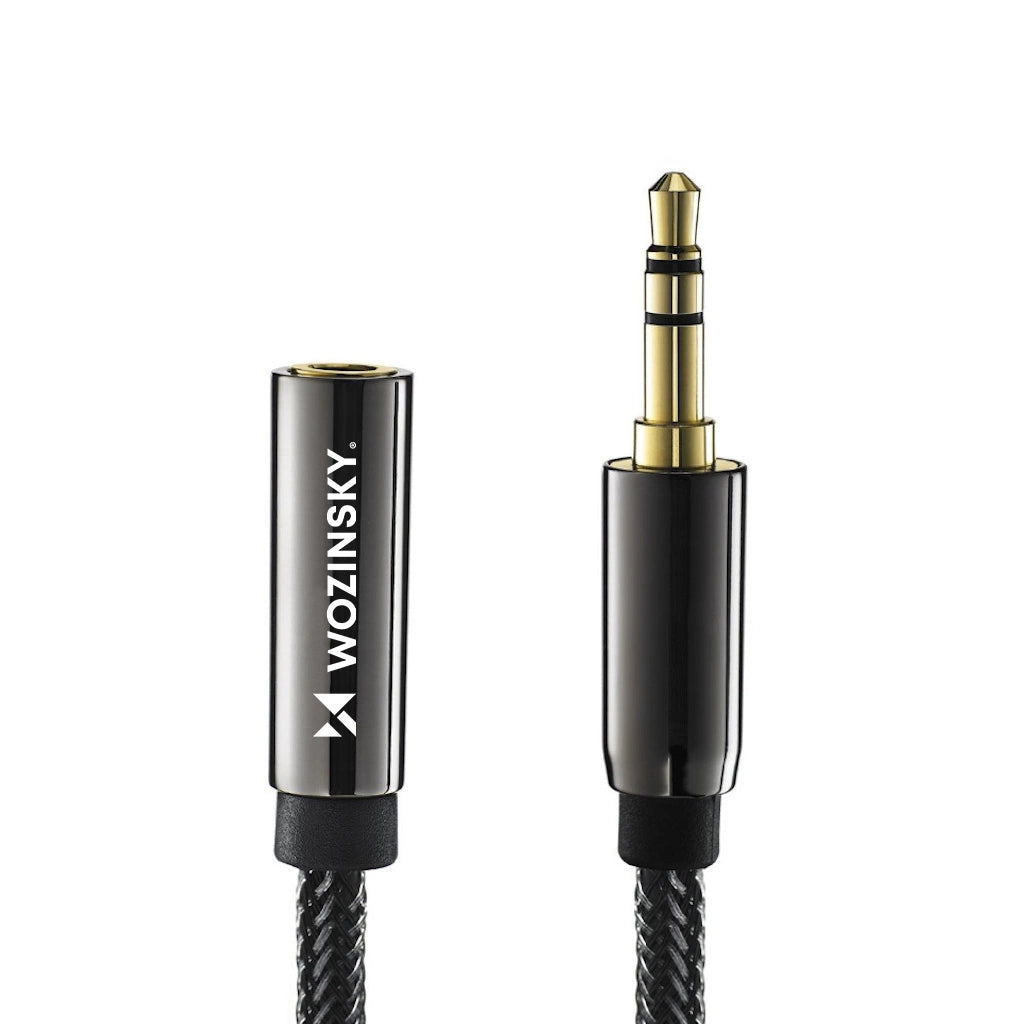 Wozinsky mini jack extension cable (female-male) AUX extension 3 m black_1